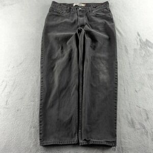 Vintage Levis 550 Jeans 36x30 (Fits 32x29) Black Faded Relaxed Wide Skater Y2K